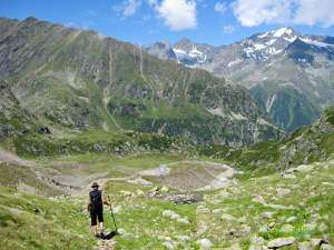 Norbert Schöpf am Weg zur Hütte